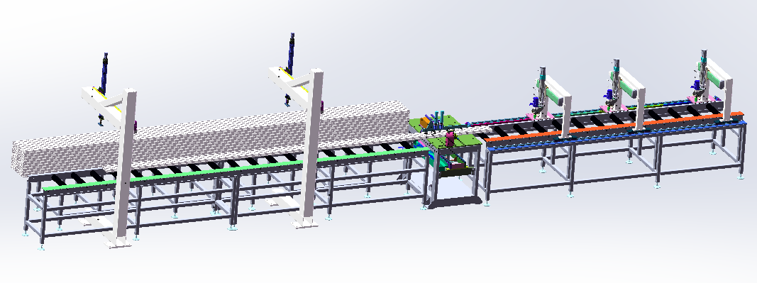 铝型材切断打孔线sw21可编辑
